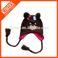 Tricô padrão earflap animal padrão